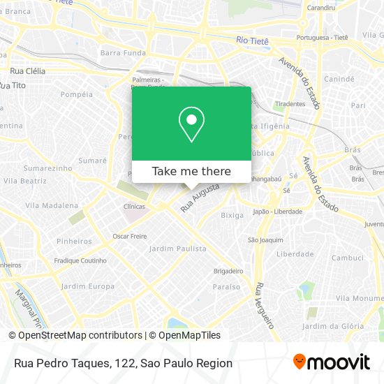 Mapa Rua Pedro Taques, 122