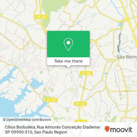 Cílios Borboleta, Rua Aimorés Conceição Diadema-SP 09990-310 map