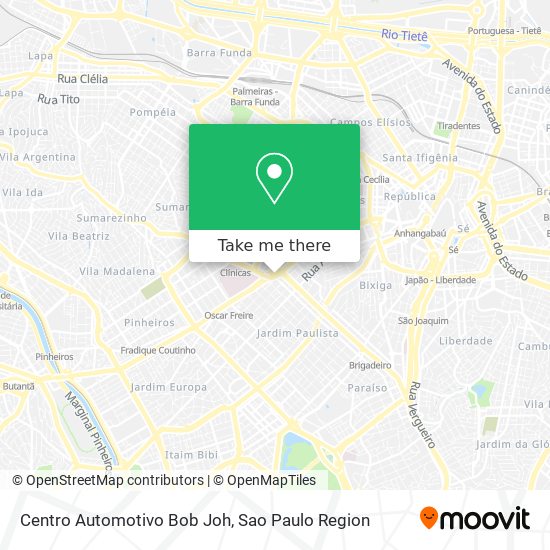 Mapa Centro Automotivo Bob Joh