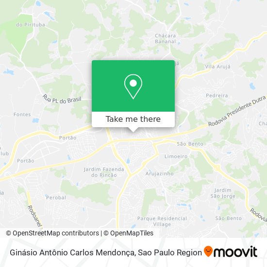 Ginásio Antônio Carlos Mendonça map