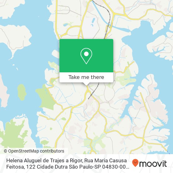Mapa Helena Aluguel de Trajes a Rigor, Rua Maria Casusa Feitosa, 122 Cidade Dutra São Paulo-SP 04830-000