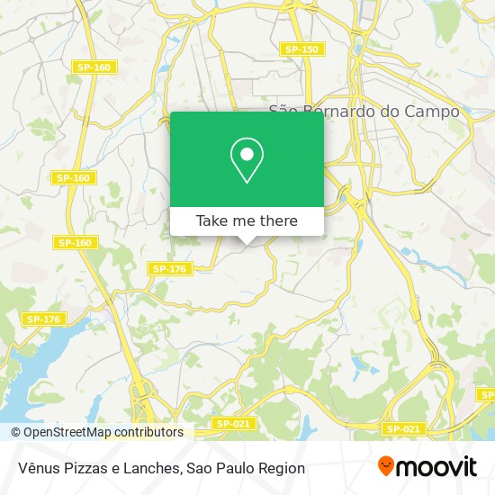 Mapa Vênus Pizzas e Lanches