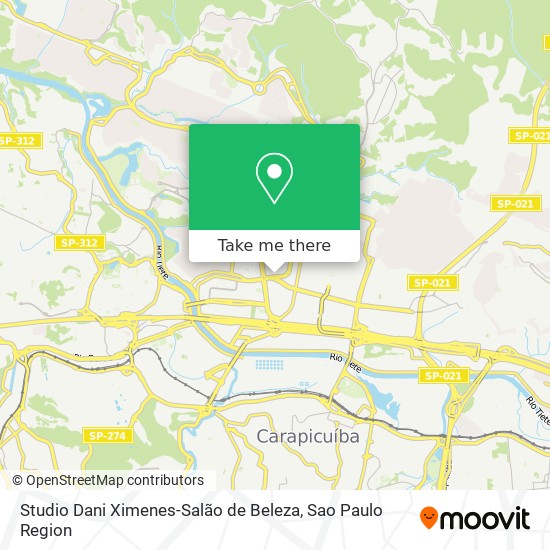 Mapa Studio Dani Ximenes-Salão de Beleza