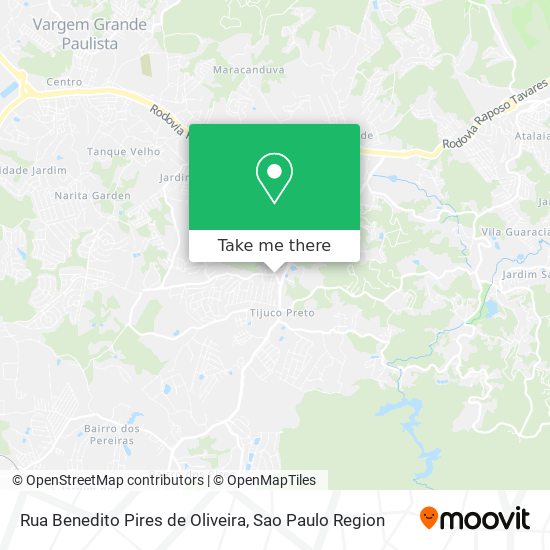 Mapa Rua Benedito Pires de Oliveira