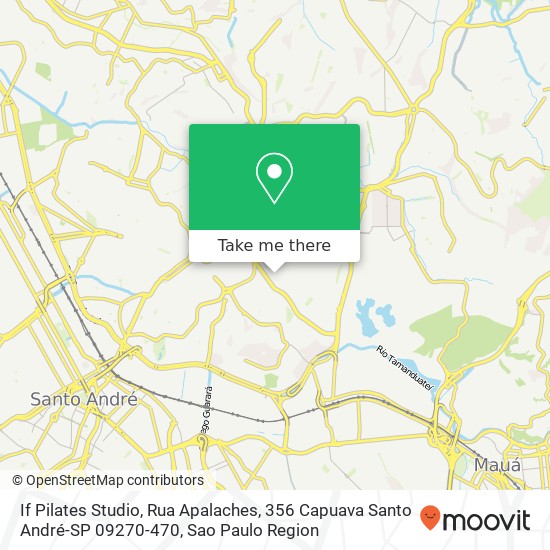 Mapa If Pilates Studio, Rua Apalaches, 356 Capuava Santo André-SP 09270-470