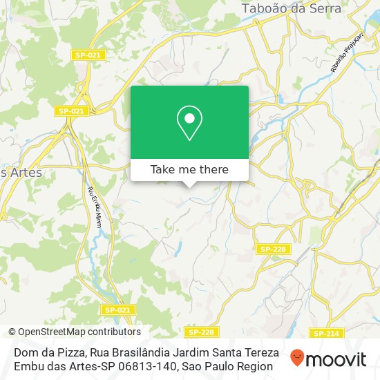 Dom da Pizza, Rua Brasilândia Jardim Santa Tereza Embu das Artes-SP 06813-140 map