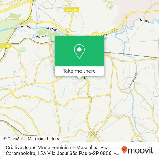 Mapa Criativa Jeans Moda Feminina E Masculina, Rua Caramboleira, 15A Vila Jacuí São Paulo-SP 08061-310