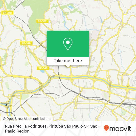 Rua Precília Rodrigues, Pirituba São Paulo-SP map