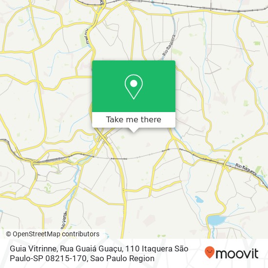 Mapa Guia Vitrinne, Rua Guaiá Guaçu, 110 Itaquera São Paulo-SP 08215-170