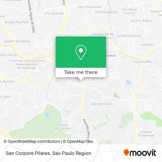 San Corpore Pilates map