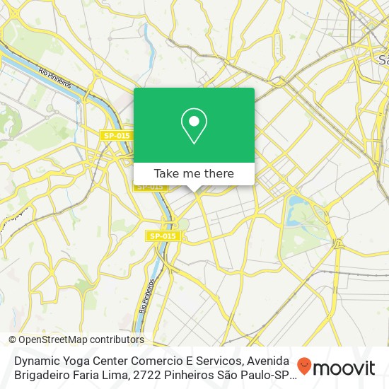Dynamic Yoga Center Comercio E Servicos, Avenida Brigadeiro Faria Lima, 2722 Pinheiros São Paulo-SP 01451-000 map