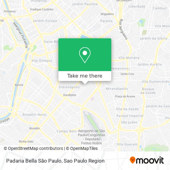 Padaria Bella São Paulo map