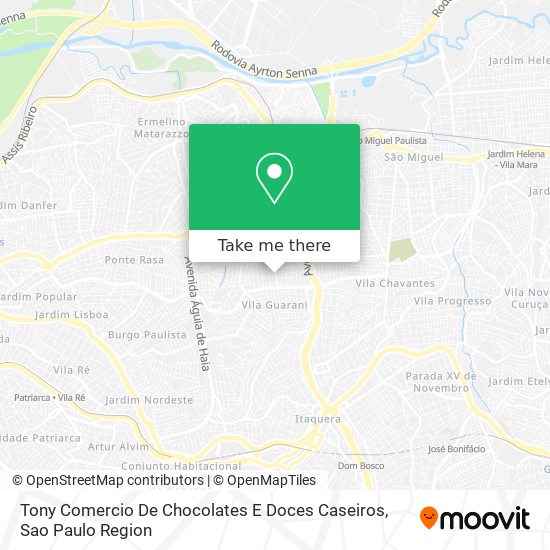 Tony Comercio De Chocolates E Doces Caseiros map