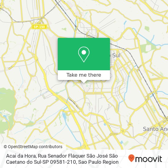 Mapa Acai da Hora, Rua Senador Fláquer São José São Caetano do Sul-SP 09581-210