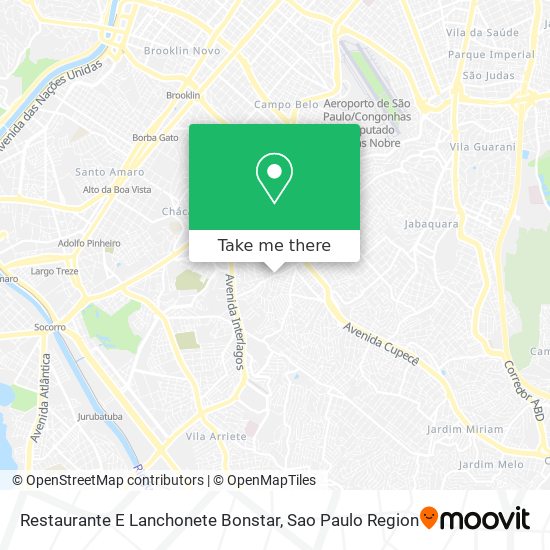 Mapa Restaurante E Lanchonete Bonstar