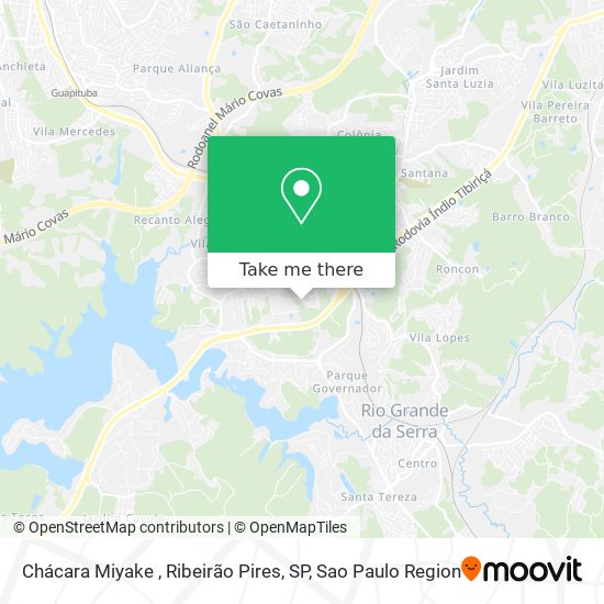 Chácara Miyake , Ribeirão Pires, SP map