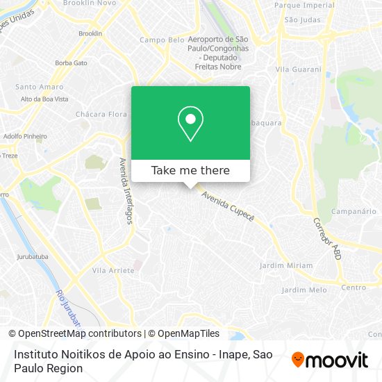 Mapa Instituto Noitikos de Apoio ao Ensino - Inape