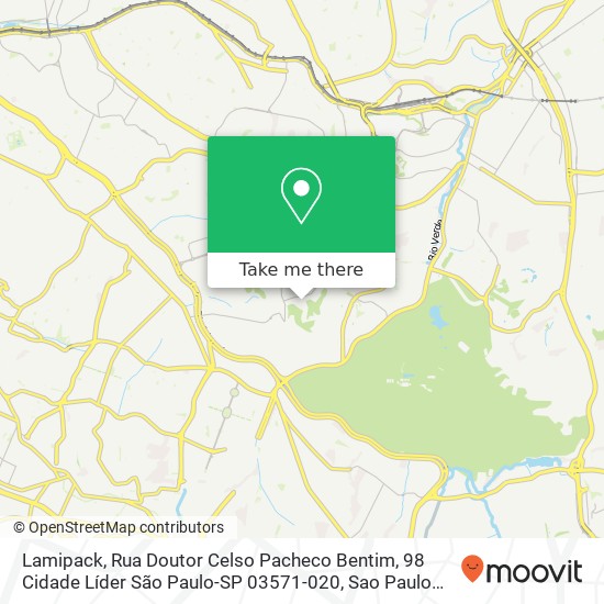 Mapa Lamipack, Rua Doutor Celso Pacheco Bentim, 98 Cidade Líder São Paulo-SP 03571-020