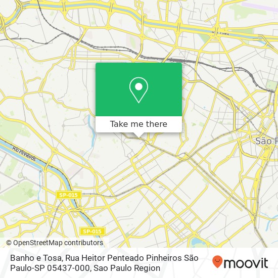 Mapa Banho e Tosa, Rua Heitor Penteado Pinheiros São Paulo-SP 05437-000