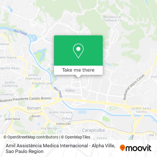 Amil Assistência Medica Internacional - Alpha Ville map