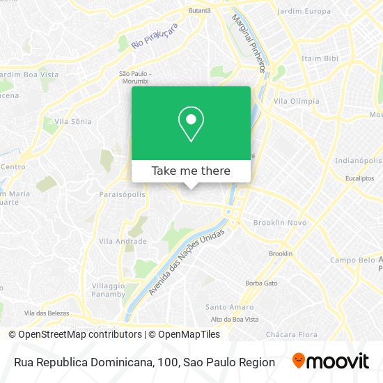 Mapa Rua Republica Dominicana, 100