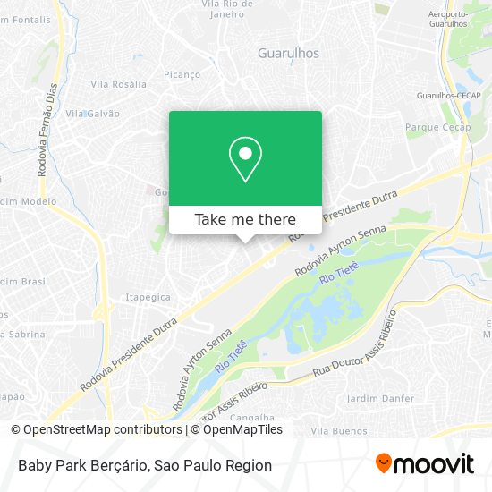 Mapa Baby Park Berçário