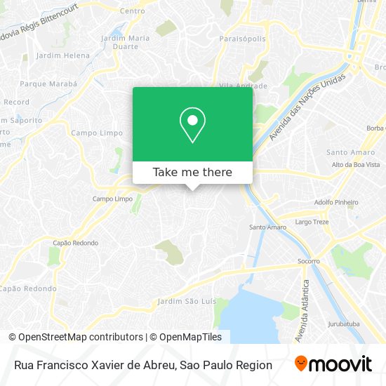 Rua Francisco Xavier de Abreu map