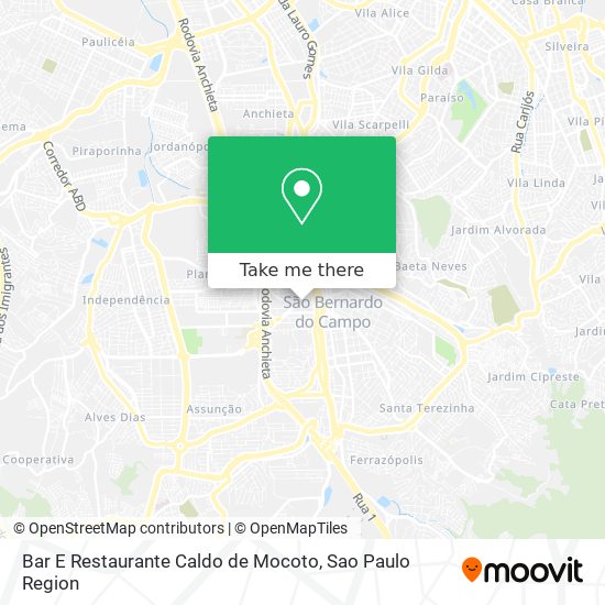 Bar E Restaurante Caldo de Mocoto map