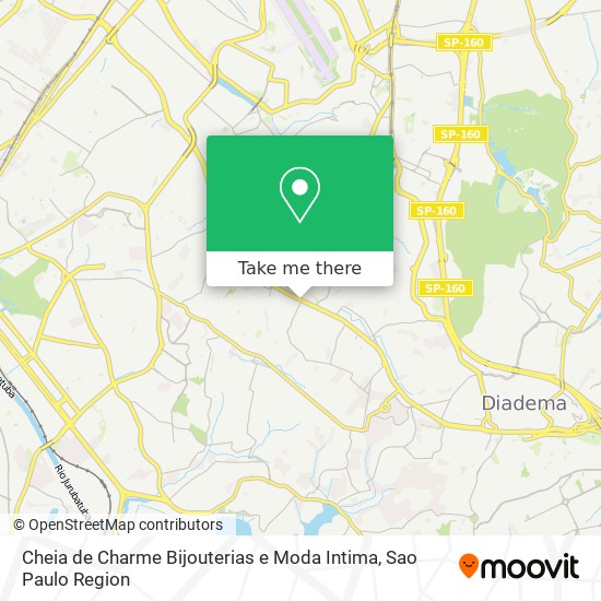 Cheia de Charme Bijouterias e Moda Intima map