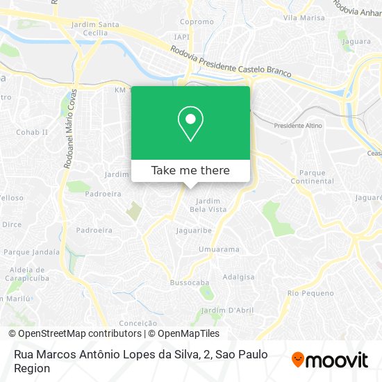 Rua Marcos Antônio Lopes da Silva, 2 map