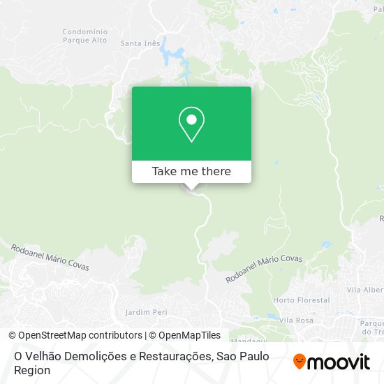 O Velhão Demolições e Restaurações map