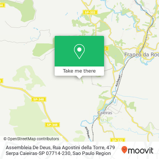 Mapa Assembleia De Deus, Rua Agostini della Torre, 479 Serpa Caieiras-SP 07714-230