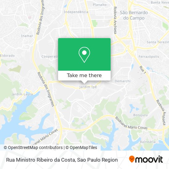 Rua Ministro Ribeiro da Costa map