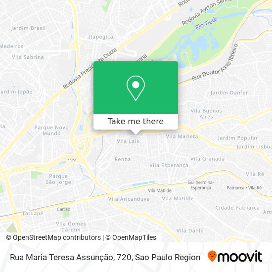 Mapa Rua Maria Teresa Assunção, 720