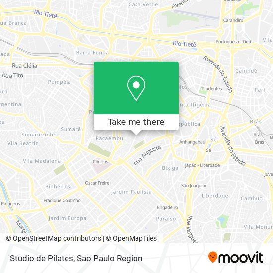 Mapa Studio de Pilates