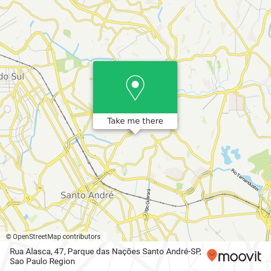 Rua Alasca, 47, Parque das Nações Santo André-SP map