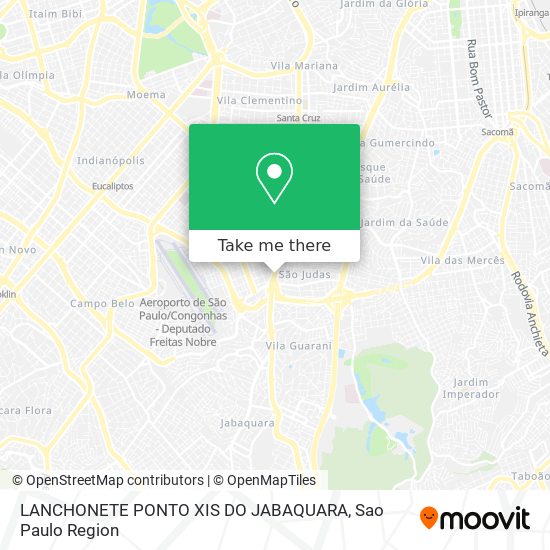 LANCHONETE PONTO XIS DO JABAQUARA map