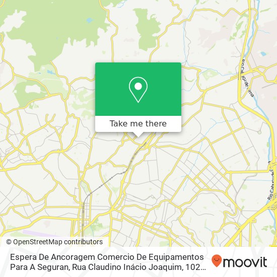 Mapa Espera De Ancoragem Comercio De Equipamentos Para A Seguran, Rua Claudino Inácio Joaquim, 102 Tucuruvi São Paulo-SP 02308-130