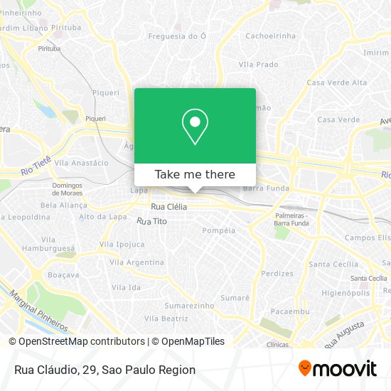 Mapa Rua Cláudio, 29