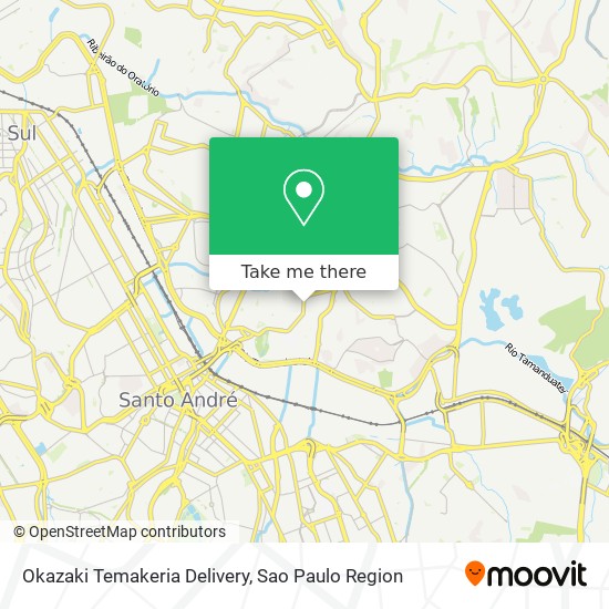 Okazaki Temakeria Delivery map