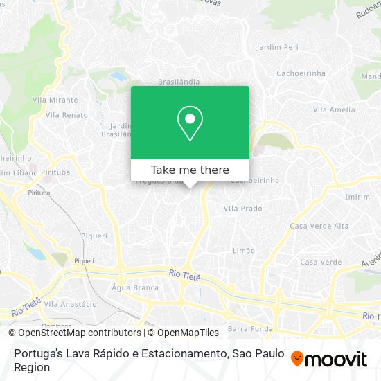 Mapa Portuga's Lava Rápido e Estacionamento