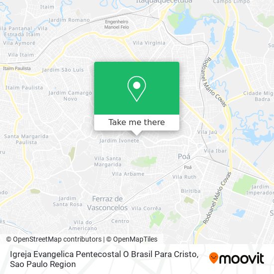 Igreja Evangelica Pentecostal O Brasil Para Cristo map