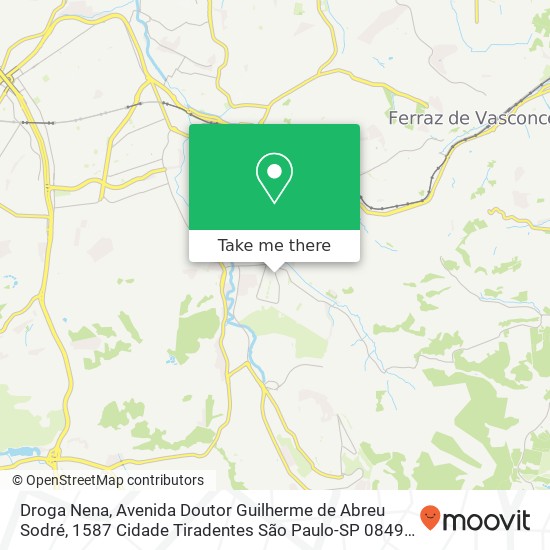 Mapa Droga Nena, Avenida Doutor Guilherme de Abreu Sodré, 1587 Cidade Tiradentes São Paulo-SP 08490-010