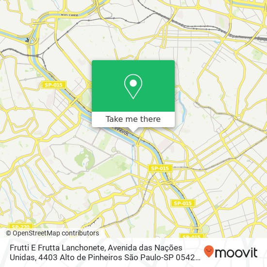 Frutti E Frutta Lanchonete, Avenida das Nações Unidas, 4403 Alto de Pinheiros São Paulo-SP 05425-070 map