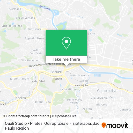 Mapa Quali Studio - Pilates, Quiropraxia e Fisioterapia