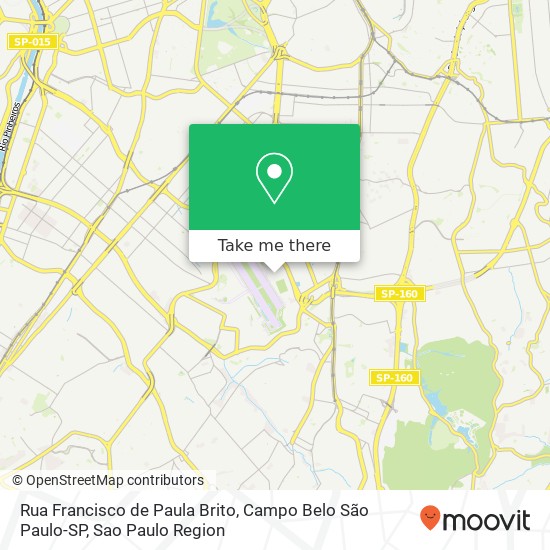 Rua Francisco de Paula Brito, Campo Belo São Paulo-SP map