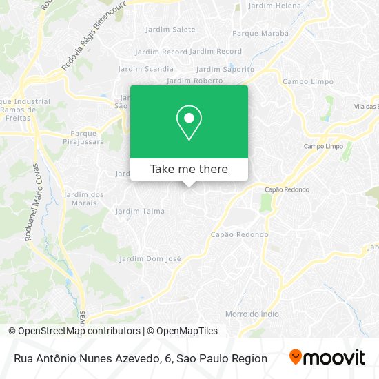 Mapa Rua Antônio Nunes Azevedo, 6