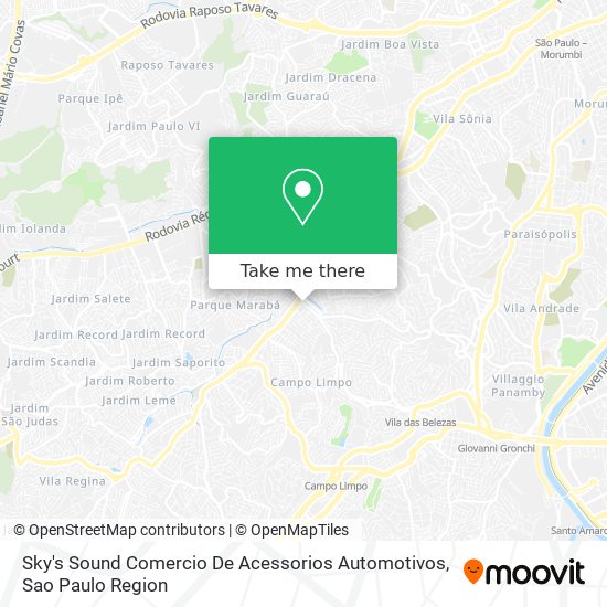 Mapa Sky's Sound Comercio De Acessorios Automotivos