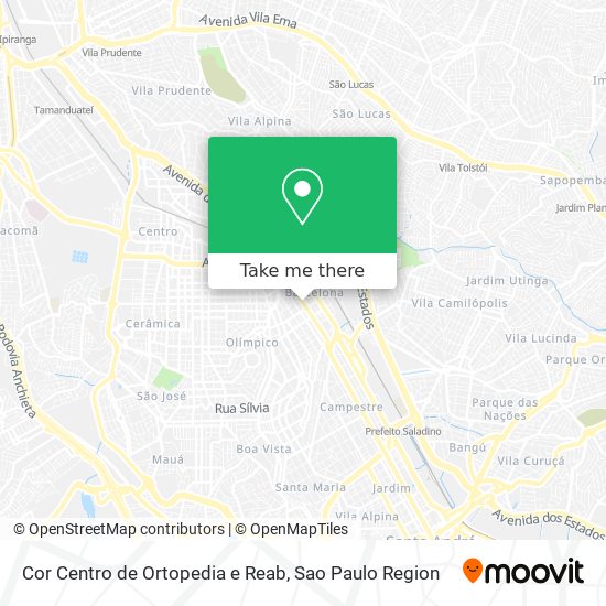 Cor Centro de Ortopedia e Reab map