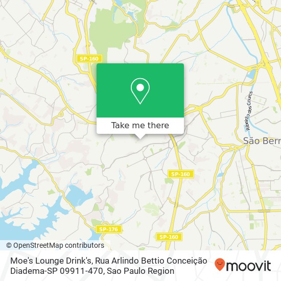 Moe's Lounge Drink's, Rua Arlindo Bettio Conceição Diadema-SP 09911-470 map